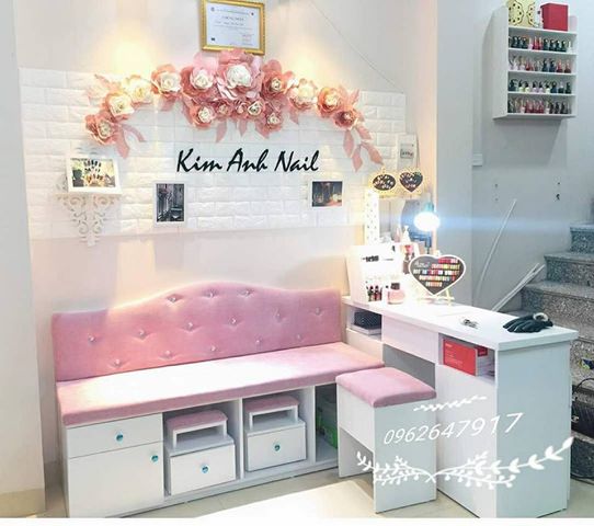 BÀN NAILS GỖ SƠN HẢI PHÒNG